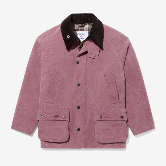 New Noah x Barbour Cotton Bedale Jacket in Pomegranate - Picture 1 of 10
